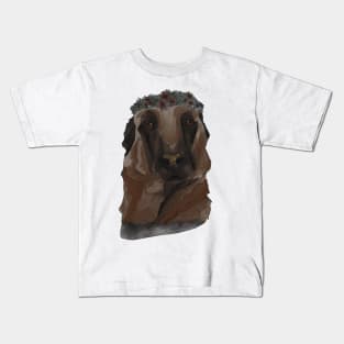 German Shepherd Dog with Flower Crown Kids T-Shirt